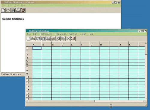 Salstat İstatistik Ana Penceresi SalStat Statistics Main Window